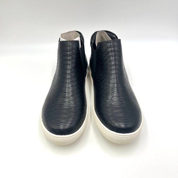 Coconuts By Matisse Womens Black Faux Vegan Snakeskin Leather High Top Sneakers - Picture 2 of 12